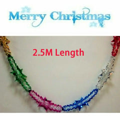 4pcs Christmas Metalic Foil Garland Ceiling Hanging Decoration Ornaments Garland Hanging Xmas Party Decor Home Party Decoration - SHOWLU FASHION STORE