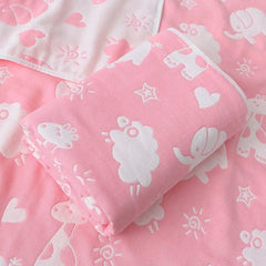 6 Layers Baby Blanket 100% Muslin Cotton Baby Swaddle Baby Warp Swaddle Infant Bedding Receiving Blankets Baby Bath 5 Sizes - SHOWLU FASHION STORE