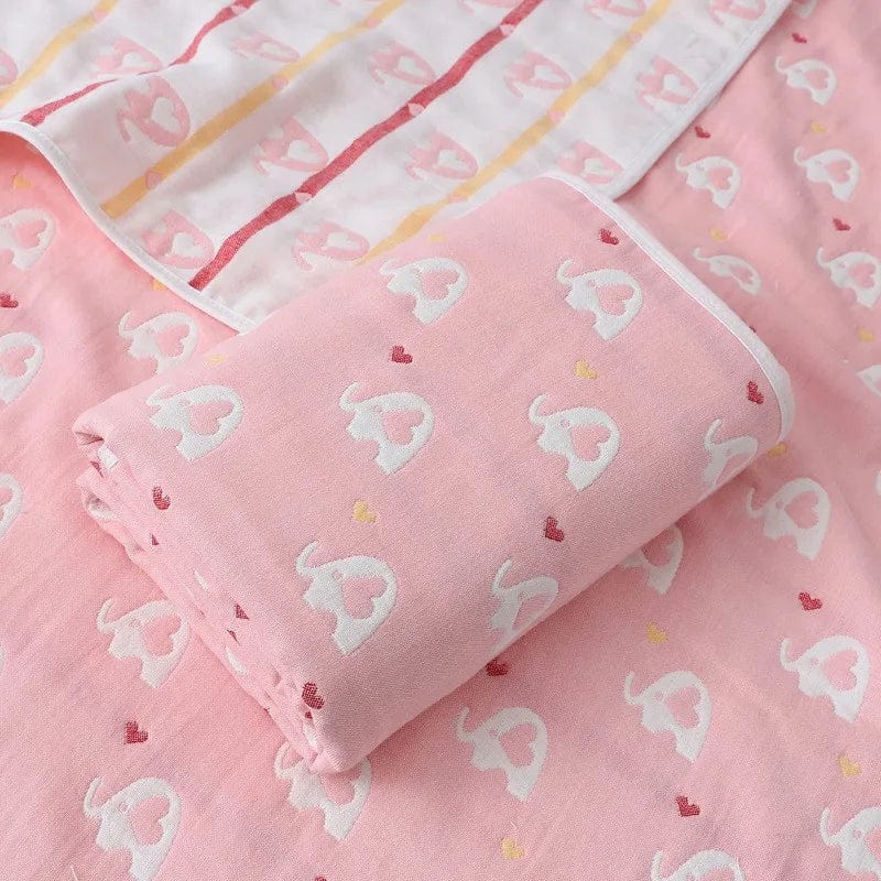 6 Layers Baby Blanket 100% Muslin Cotton Baby Swaddle Baby Warp Swaddle Infant Bedding Receiving Blankets Baby Bath 5 Sizes - SHOWLU FASHION STORE