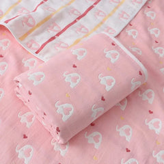 6 Layers Baby Blanket 100% Muslin Cotton Baby Swaddle Baby Warp Swaddle Infant Bedding Receiving Blankets Baby Bath 5 Sizes - SHOWLU FASHION STORE