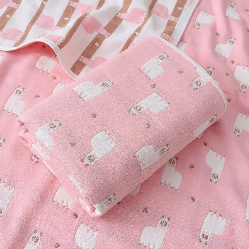 6 Layers Baby Blanket 100% Muslin Cotton Baby Swaddle Baby Warp Swaddle Infant Bedding Receiving Blankets Baby Bath 5 Sizes - SHOWLU FASHION STORE