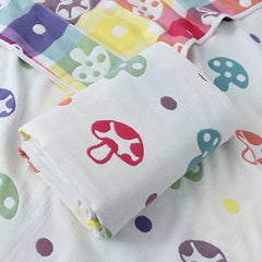 6 Layers Baby Blanket 100% Muslin Cotton Baby Swaddle Baby Warp Swaddle Infant Bedding Receiving Blankets Baby Bath 5 Sizes - SHOWLU FASHION STORE