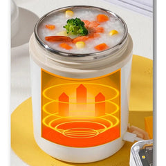 600ML USB Electric Heating Lunch Box Portable Picnic Milk Drink Food Heater Stainless Steel Food Warmer Container 5V 12V 24V - SHOWLU FASHION STORE