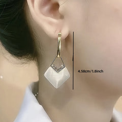 1pair Fashionable Irregular Square Dangle Earrings, Valentine's Day Anniversary Gift SHOWLU FASHION STORE