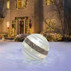 60cm Outdoor Christmas Inflatable Decorated Ball PVC Giant Big Large Balls Xmas Tree Decorations Toy Ball Without Light Ornament - SHOWLU FASHION STORE
