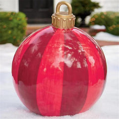 60cm Outdoor Christmas Inflatable Decorated Ball PVC Giant Big Large Balls Xmas Tree Decorations Toy Ball Without Light Ornament - SHOWLU FASHION STORE