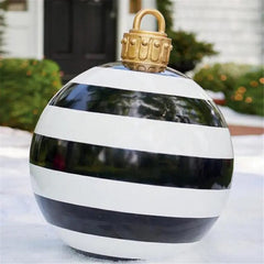 60cm Outdoor Christmas Inflatable Decorated Ball PVC Giant Big Large Balls Xmas Tree Decorations Toy Ball Without Light Ornament - SHOWLU FASHION STORE