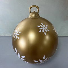 60cm Outdoor Christmas Inflatable Decorated Ball PVC Giant Big Large Balls Xmas Tree Decorations Toy Ball Without Light Ornament - SHOWLU FASHION STORE