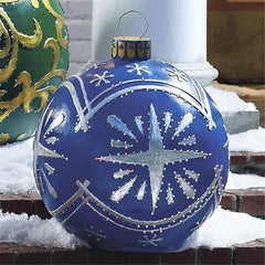 60cm Outdoor Christmas Inflatable Decorated Ball PVC Giant Big Large Balls Xmas Tree Decorations Toy Ball Without Light Ornament - SHOWLU FASHION STORE