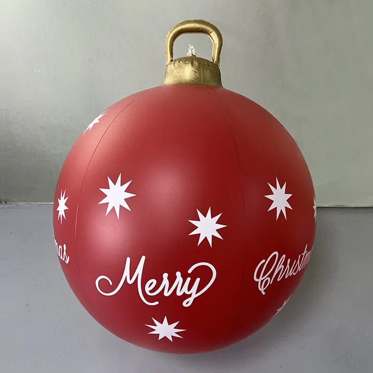 60cm Outdoor Christmas Inflatable Decorated Ball PVC Giant Big Large Balls Xmas Tree Decorations Toy Ball Without Light Ornament - SHOWLU FASHION STORE
