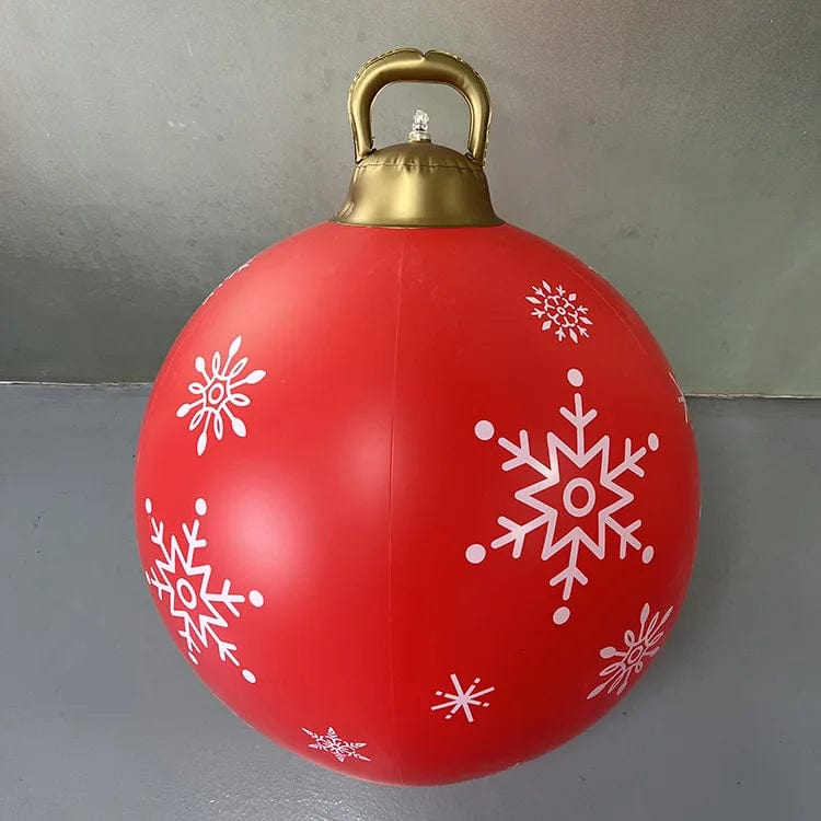 60cm Outdoor Christmas Inflatable Decorated Ball PVC Giant Big Large Balls Xmas Tree Decorations Toy Ball Without Light Ornament - SHOWLU FASHION STORE