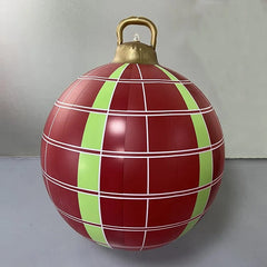 60cm Outdoor Christmas Inflatable Decorated Ball PVC Giant Big Large Balls Xmas Tree Decorations Toy Ball Without Light Ornament - SHOWLU FASHION STORE
