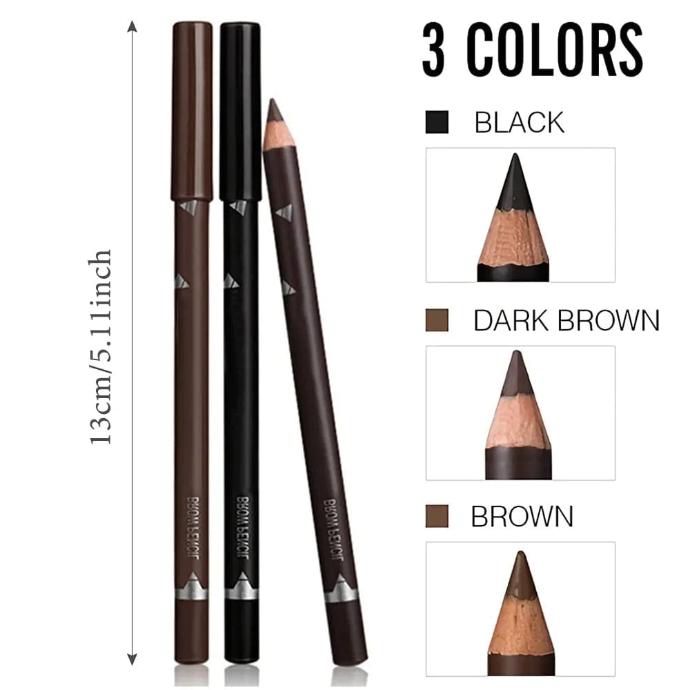 6/12Pcs Eye Brow Pencil Waterproof Professional Women Eye Makeup Pen Easy Color Natural Black Brown Cosmetic Beauty Eyebrow Tool - SHOWLU FASHION STORE