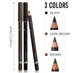 6/12Pcs Eye Brow Pencil Waterproof Professional Women Eye Makeup Pen Easy Color Natural Black Brown Cosmetic Beauty Eyebrow Tool - SHOWLU FASHION STORE