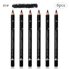 6/12Pcs Eye Brow Pencil Waterproof Professional Women Eye Makeup Pen Easy Color Natural Black Brown Cosmetic Beauty Eyebrow Tool - SHOWLU FASHION STORE