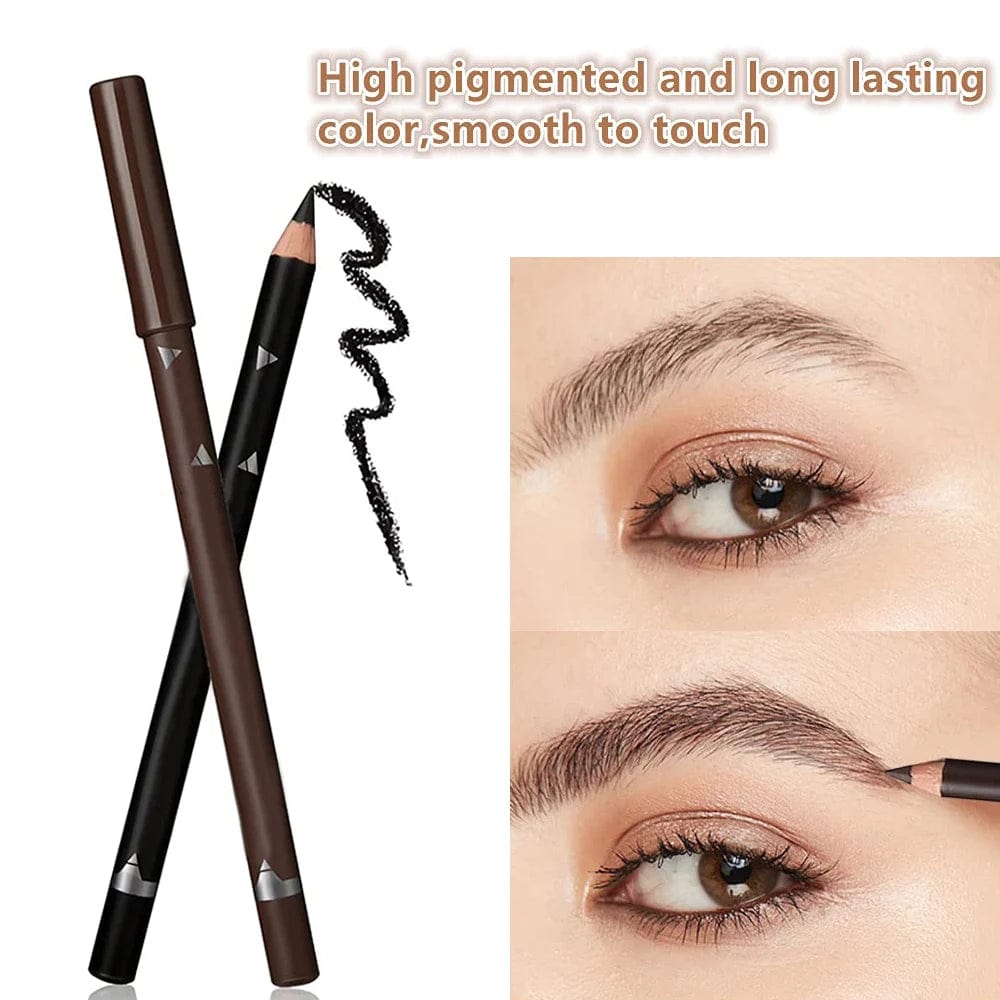 6/12Pcs Eye Brow Pencil Waterproof Professional Women Eye Makeup Pen Easy Color Natural Black Brown Cosmetic Beauty Eyebrow Tool - SHOWLU FASHION STORE