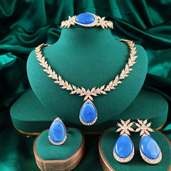 A Set of 4 Vibrant And Trendy Beaded Jewelry Pieces with Unique Designs, Featuring Golden Plating, Perfect for Bridal Parties And Women'S Accessories. SHOWLU FASHION STORE