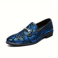 Men'S Fashion Slip-On Loafers, Casual Korean British Style, All-Season Versatile Business Faux Shoes, Trendy Pointed Toe, Breathable Rubber Sole, Casual Outdoor Hiking Footwear, 46 Size SHOWLU FASHION STORE