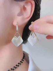 1pair Fashionable Irregular Square Dangle Earrings, Valentine's Day Anniversary Gift SHOWLU FASHION STORE