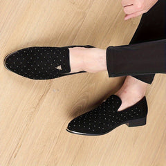 Plus Size Men's Comfy Slip-On Loafers - Soft Fabric Upper, Non-Slip Durable Rubber Sole, Breathable, Easy Slip-On Design, Low Heel, Comfortable Footwear for Daily Wear - Stylish, Versatile, and Durable Shoes for Big and Tall SHOWLU FASHION STORE