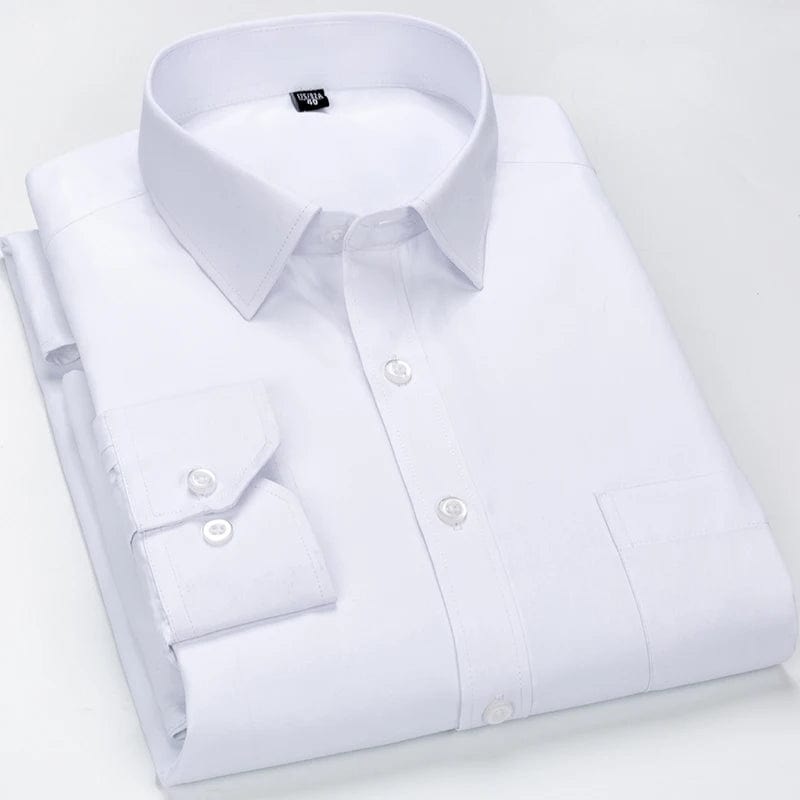 8XL 7XL 6XL Plus Size Men Long Sleeved Shirt Mens Business Casual Slim Fit Shirts Men Striped Dress Work Social Dress Shirt - SHOWLU FASHION STORE
