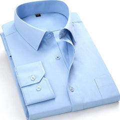8XL 7XL 6XL Plus Size Men Long Sleeved Shirt Mens Business Casual Slim Fit Shirts Men Striped Dress Work Social Dress Shirt - SHOWLU FASHION STORE