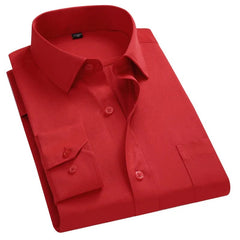 8XL 7XL 6XL Plus Size Men Long Sleeved Shirt Mens Business Casual Slim Fit Shirts Men Striped Dress Work Social Dress Shirt - SHOWLU FASHION STORE