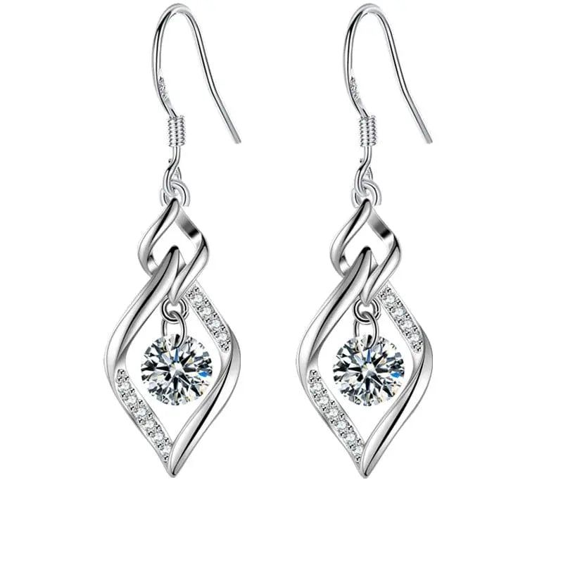 Showlu Fashion Store 0 11 925 Sterling Silver New Woman Fashion Jewelry High Quality Blue Pink White Purple Crystal Zircon Hot Selling Earrings