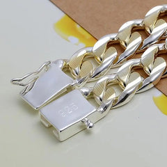 Anel Demosthene General Store 0 925 Sterling Silver Solid 10mm chain Bracelet men women Chain noble wedding Jewelry fashion charms party birthday gift