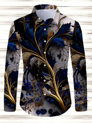 Men's Retro Floral Patterns Print Long Sleeve Shirt For Spring And Fall, Casual Comfy Shirt As Gift SHOWLU FASHION STORE