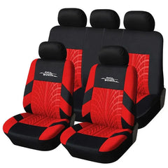 Showlu Fashion Store 0 Red / China AUTOYOUTH Fashion Tire Track Detail Style Universal Car Seat Covers Fits Most Brand Vehicle Seat Cover Car Seat Protector 4color