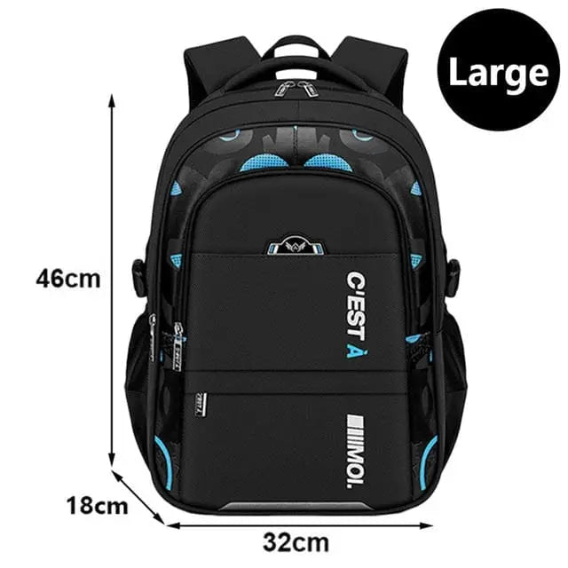Showlu Fashion Store 0 Black L / China Backpack School Bag Back Pack For Boy Children Kid Child Teenager Schoolbag Male Men Primary Bookbag Bagpack Book Portfolio Teen