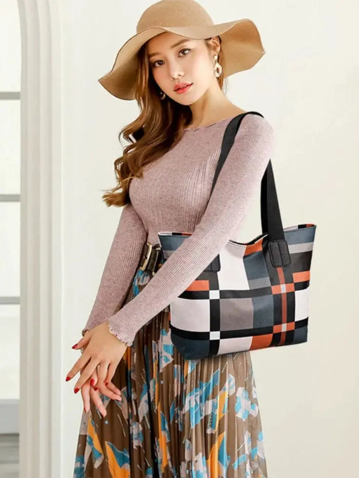 Bag Women's Large Capacity Korean Style Contrast Color Fashion Women's Bag - SHOWLU FASHION STORE