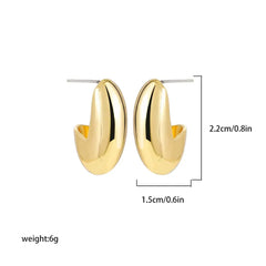 Showlu Fashion Store 0 22265 5 Chic Exaggerate Big Waterdrop Drop Earrings for Women Dupes Chunky Teardrop Stainless Steel Gold Plated Statement Ear Jewelry