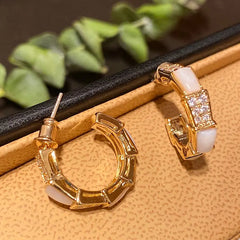 Showlu Fashion Store 50014239 Cold Style Women Shell 925 Silver Needle Chic Ear Ring