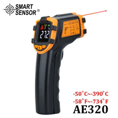Showlu Fashion Store 0 Digital Infrared Thermometer Laser Temperature Meter Non-contact Pyrometer Imager Hygrometer IR Termometro Color LCD Light Alarm