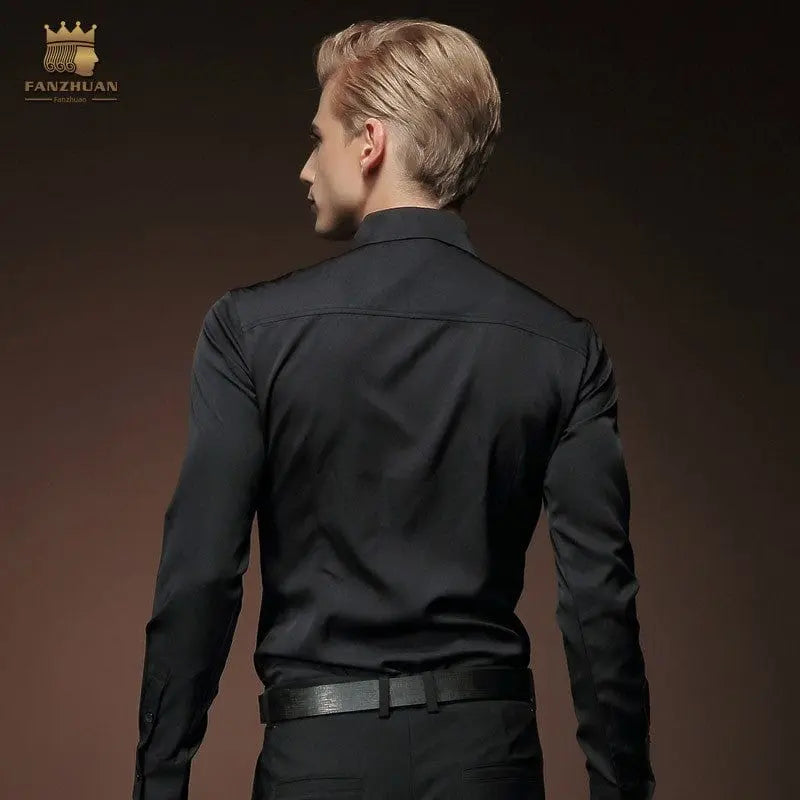 Showlu Fashion Store 50011123 Fanzhuan plus Size Men's Long Sleeve Vintage Court Style Embroidered Clothes