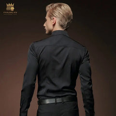 Showlu Fashion Store 50011123 Fanzhuan plus Size Men's Long Sleeve Vintage Court Style Embroidered Clothes