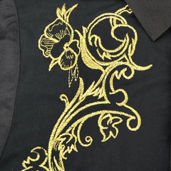 Showlu Fashion Store 50011123 Fanzhuan plus Size Men's Long Sleeve Vintage Court Style Embroidered Clothes