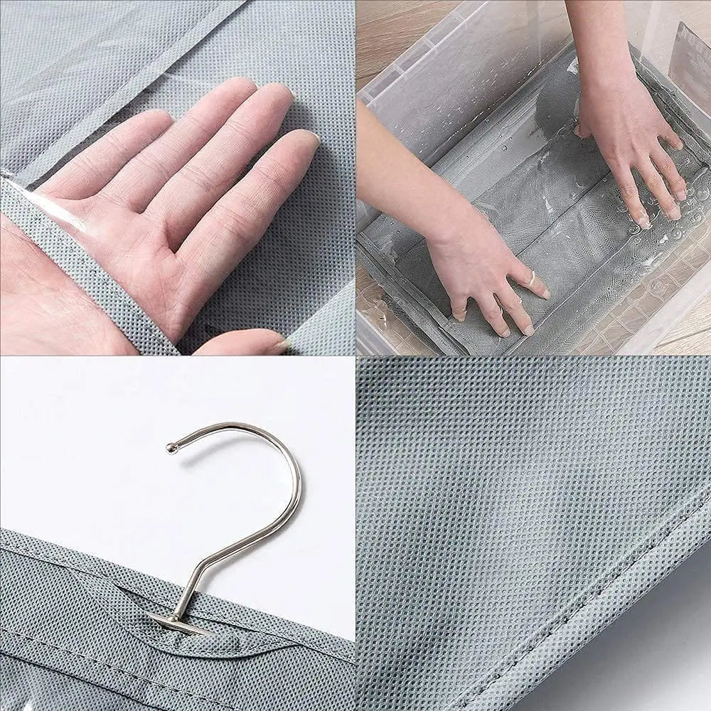 Anel Demosthene General Store 0 For Wardrobe Closet Transparent Storage Bag Hanging Handbag Organizer Door Wall Clear Sundry Shoe Bag with Hanger Pouch