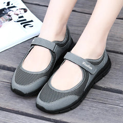 Summer Women Casual Shoes Soft Portable Sneakers Walking Shoes Flat Soles for Women Breathable Slip on White Shoes SHOWLU FASHION STORE