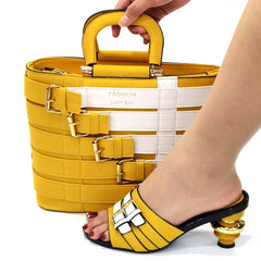 Doershow  Italian Shoes And Bag Sets For Evening Party With Stones Italian Leather Handbags Match Bags!HOP1-25 SHOWLU FASHION STORE
