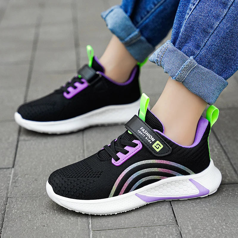 Spring Autumn Kids Shoes Baby Girls Children's Casual Sneakers Breathable Soft Anti-Slip Walking Running Sports Shoes Size 26-38 SHOWLU FASHION STORE