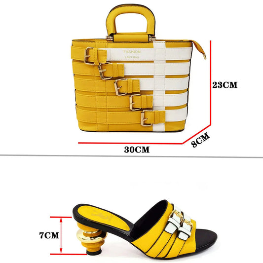 Doershow  Italian Shoes And Bag Sets For Evening Party With Stones Italian Leather Handbags Match Bags!HOP1-25 SHOWLU FASHION STORE