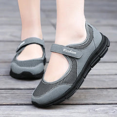 Summer Women Casual Shoes Soft Portable Sneakers Walking Shoes Flat Soles for Women Breathable Slip on White Shoes SHOWLU FASHION STORE