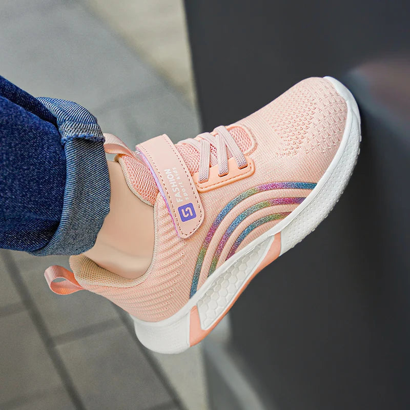 Spring Autumn Kids Shoes Baby Girls Children's Casual Sneakers Breathable Soft Anti-Slip Walking Running Sports Shoes Size 26-38 SHOWLU FASHION STORE