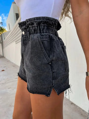 Jeans European and American - Style Lace Denim with Hole Hot Pants - SHOWLU FASHION STORE