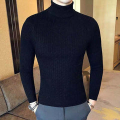 Showlu Fashion Store 0 QJMYN2  B02 / M Korean Fashion Autumn Men Casual Vintage Style Sweater Wool Turtleneck Oversize 2023 Winter Men Warm Cotton Pullovers Sweaters
