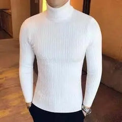 Showlu Fashion Store 0 QJMYN2  B01 / M Korean Fashion Autumn Men Casual Vintage Style Sweater Wool Turtleneck Oversize 2023 Winter Men Warm Cotton Pullovers Sweaters