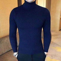 Showlu Fashion Store 0 QJMYN2  B04 / M Korean Fashion Autumn Men Casual Vintage Style Sweater Wool Turtleneck Oversize 2023 Winter Men Warm Cotton Pullovers Sweaters